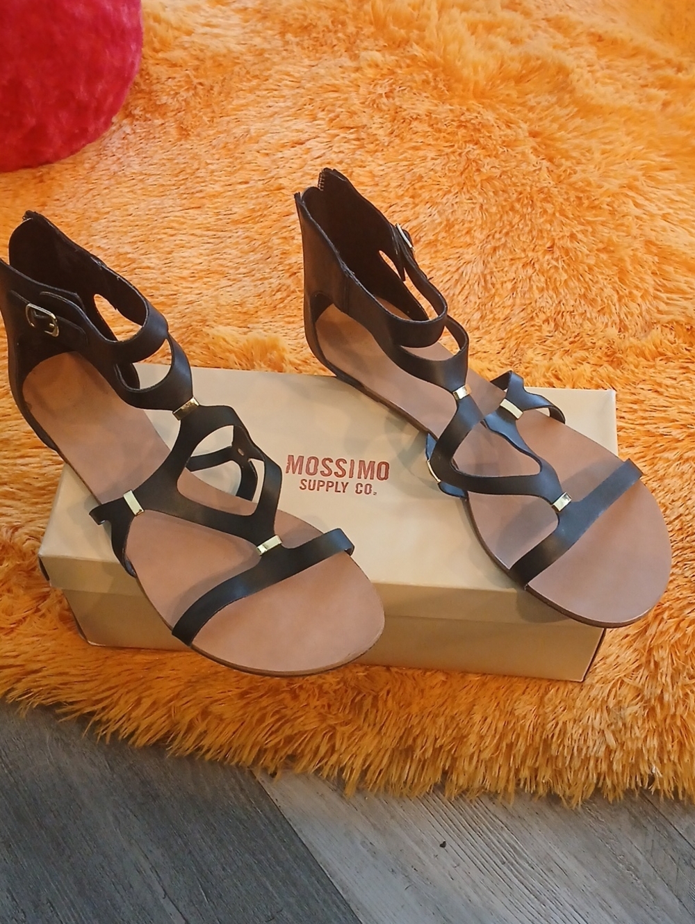 Mossimo Supply Co. Black Strappy Gladiator Sandals for Women